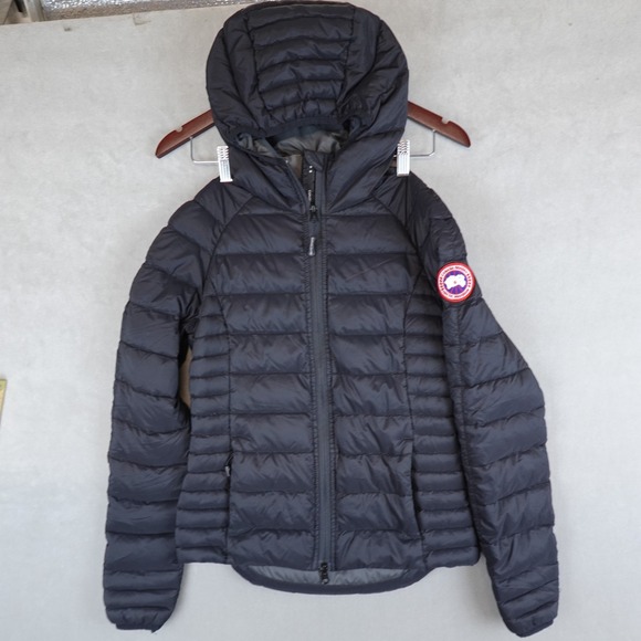 Canada Goose Jacket Brookvale Down Puffer Womens XXS 2XS Black Full Zip Hooded - Picture 1 of 11